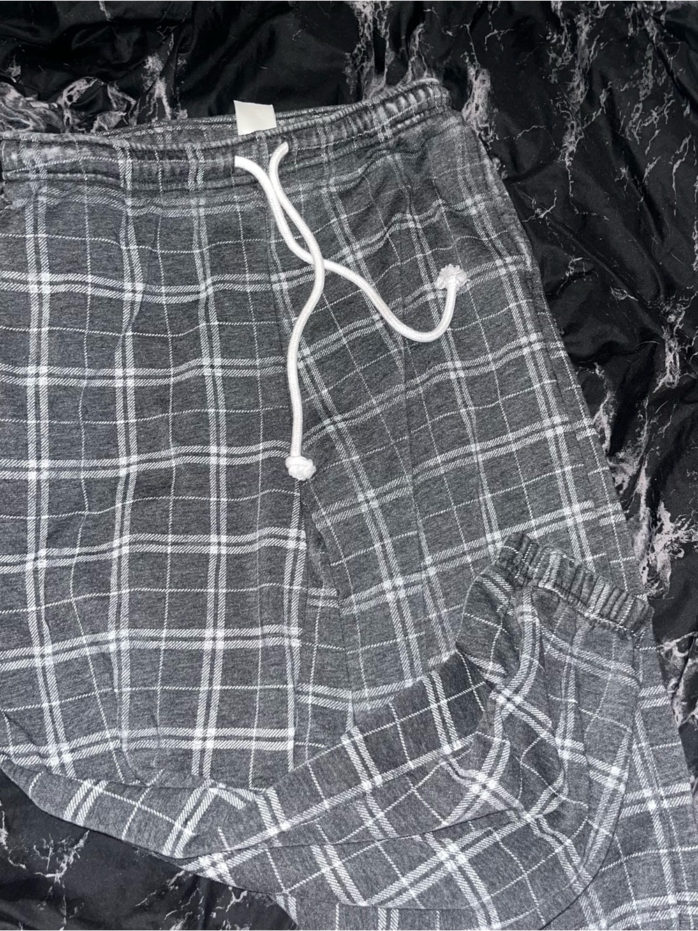 No boundaries Gray Plaid Drawstring sweatpants size small